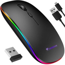 Wireless Gaming Mouse 800/1200/1600 DPI Rechargeable With RGB Lights