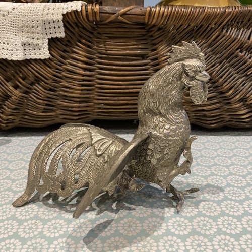 Vintage metal rooster - vintage,