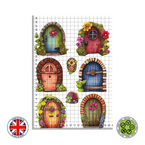 Fairy house door watercolour - house,