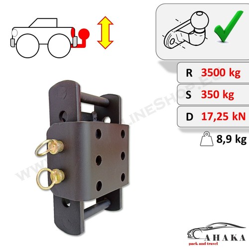 Tow bar ball hitch - bar, plate