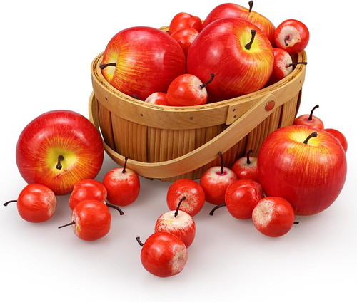 Pcs artificial red - red, apples