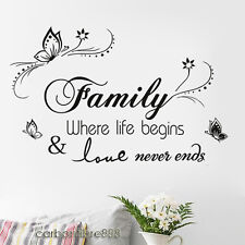 Family Wall Stickers Quote Art