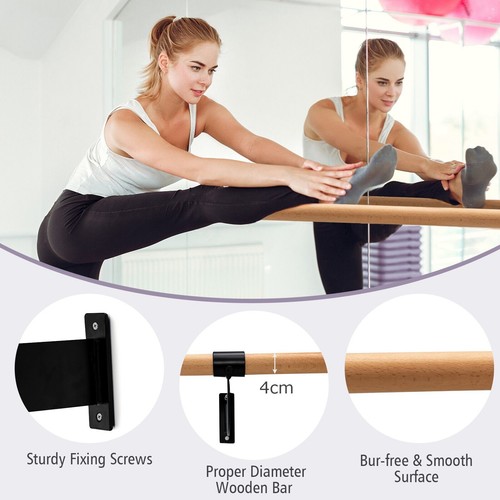 Wall mounted ballet barre - wall-mounted,