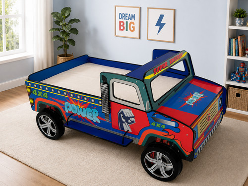 Pickup truck bed - truck, blue