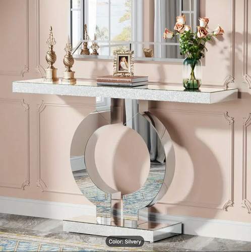 Inch mirrored console table - mirrored,