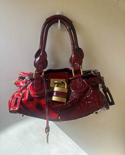 Chloé paddington red patent - red,