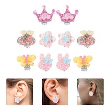 5 Pairs Girl Clip-on Earring