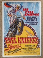 EVEL KNIEVEL POSTER RD LC. "LIVE AT WEMBLEY"
