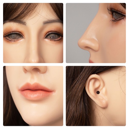 Realistic silicone female face - female,