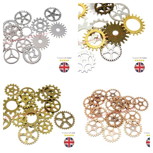 Tibetan silver steampunk cogs - silver,