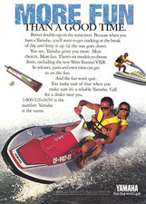 1991 Yamaha Jet Ski Wave Runner VXR Watercraft vintage Print AD Advertisement