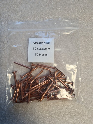Copper nails x 2 - 50, 30