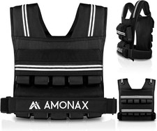 Amonax Adjustable Weighted Vest for Women and Men, 0.8–10kg/1.1–20kg