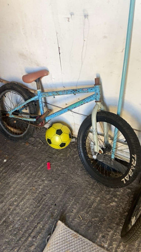 Custom blue bmx bike - blue,
