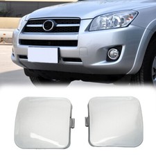 1Pair Silver Front Bumper Tow Hook Hole Eye Cover Cap For Toyota RAV4 2009-2012