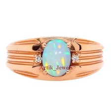 Natural Opal & CZ Gemstone