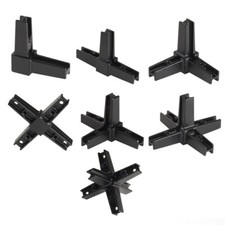 Dexion 4 Way Flat Speed Frame Joint: Powder Coated Black