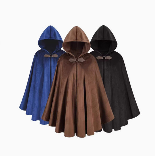 Medieval hooded cloak faux - medieval,