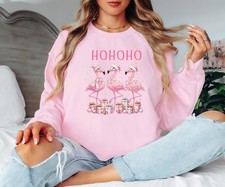 HOHOHO Pink Flamingo Christmas