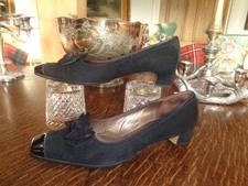 PETER KAISER ITALIAN  BLACK SUEDE SHOES UK  6.5    MADE IN ITALY