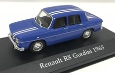 Atlas Renault R8 Gordini 1965 1/43 Scale Die Cast Model Blue on Plynth in Case T