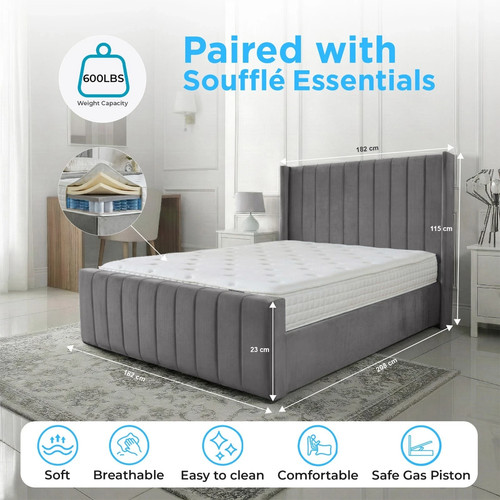 Ottoman storage panel wing - ottoman,