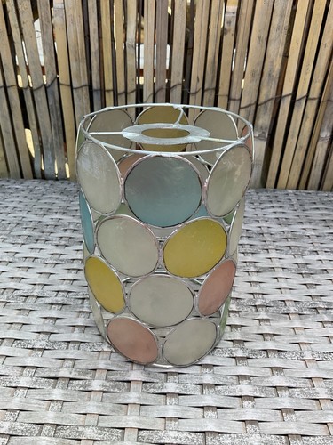 Capiz shell lampshade pastel - capiz,