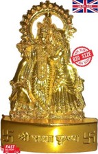 Radha Krishna Golden Metal