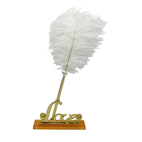 Feather signing pen and - feather,
