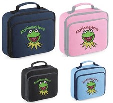 Personalised Embroidered The Muppets Kermit The Frog Lunch Bag Insulated Dinner