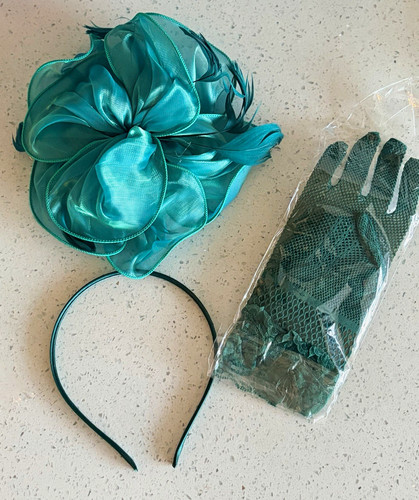 Teal women fascinator - teal, women’s