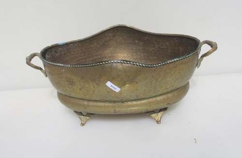 Vintage brass trough tub - brass,