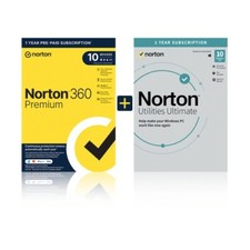 Norton 360 Premium + Utilities Ultimate, 10 Devices - 1 Year, Fast Shipping