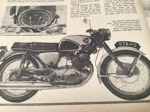 Honda cb72 road test - road, era