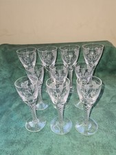  Ten Crystal Glasses Double