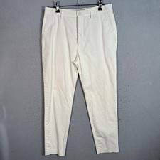 Zara Chino Mens Pants Size 31 Beige Cotton Blend Tapered Leg
