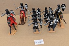 Timpo - Black Knights - Foot And Horseback - With Shields - Nice Examples x 11