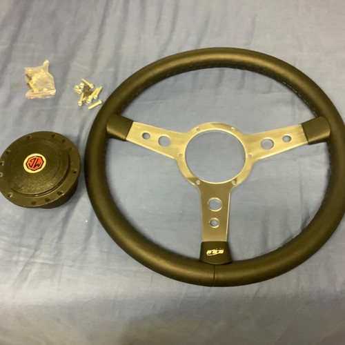Slightly dished leather - 15”,