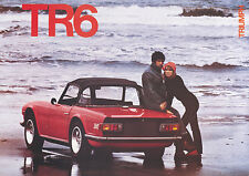Triumph TR6 'The Beach' Red Classic Showroom Car Picture Poster Print A1 A3+