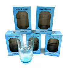6 x Bombay Sapphire Highball Gin Glass Tumbler - Brand New Blue Tint Gift Boxed