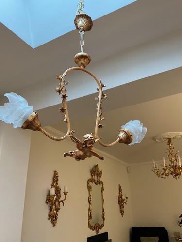Vintage french putti flying - vintage,