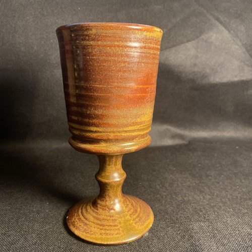 Handmade studio pottery goblet - studio,