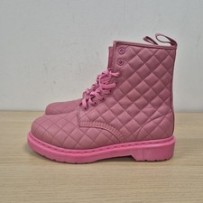 Dr Martens 1460 Coralie Quilted Mono Pink Ankle Rare Boots Uk 7 Eu 41 Womens