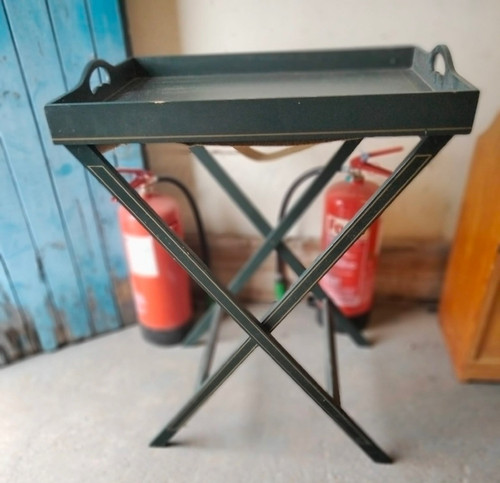 Wooden folding butlers tray