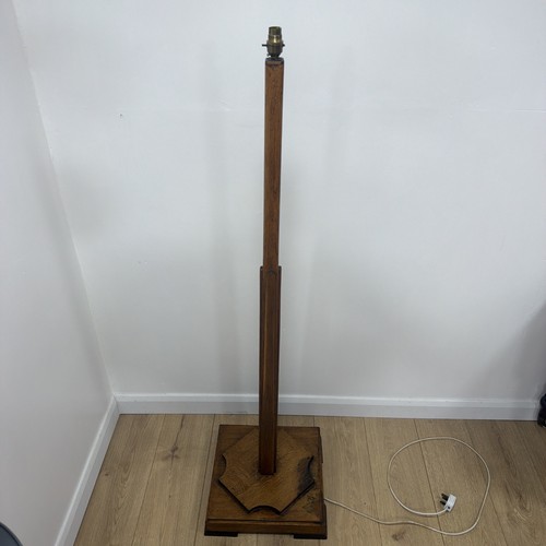 Antique art deco oak standard - oak,
