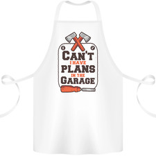 Plans In the Garage Carpentry DIY Tradesman Cotton Apron 100% Organic