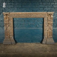 Fire Surround, 18th C, Built using 16th C Carved Wooden Elements