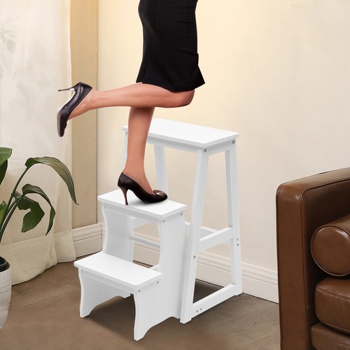 Wood library ladder - ladder, chair