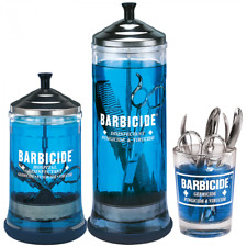 BARBICIDE Disinfectant Glass Jar  for Nail Tools and Barber Supplies