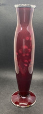 Vintage Ando Cloisonne Japanese Vase Deep Burgundy on Silver
